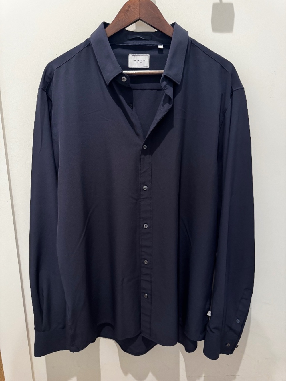 7 Diamonds | Dress Shirt (Black, XXL, Slim, 4-way stretch)